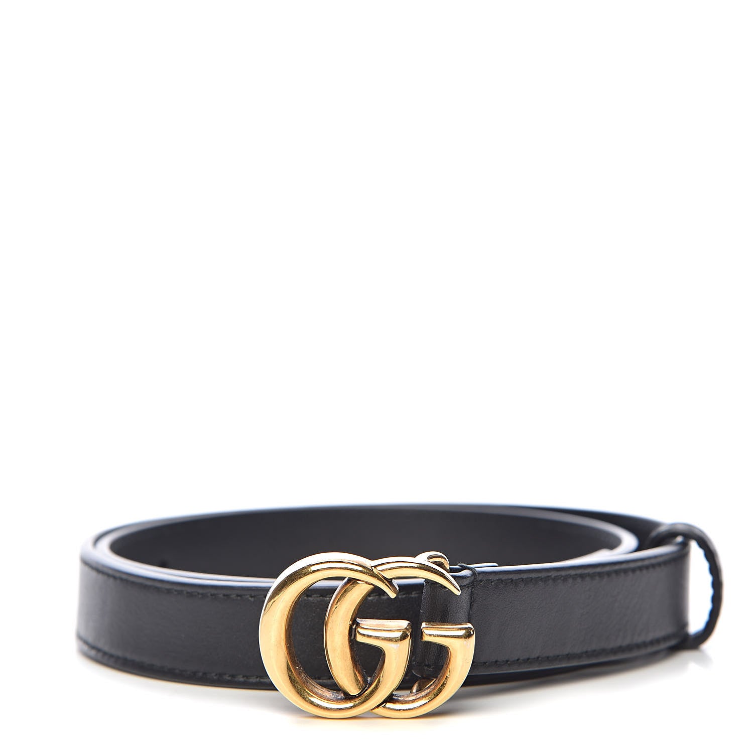 Gucci Calfskin Double G 20mm Belt 70 28 Black 1 of 7