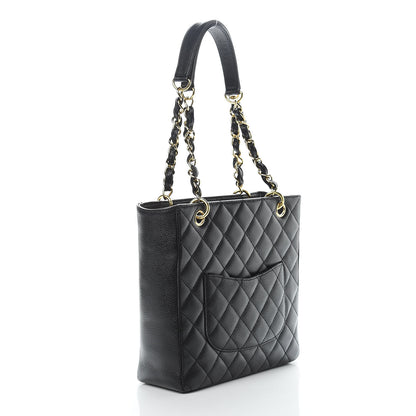 Chanel Caviar Petit Shopping Tote PST Black 3 of 12