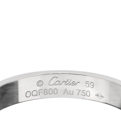 Cartier 18K White Gold 3.5mm LOVE Wedding Band Ring 59 8.75 4 of 5