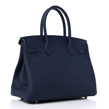 Hermes Togo Swift Officier Birkin 30 Bleu Nuit Vert Cypress 3 of 10