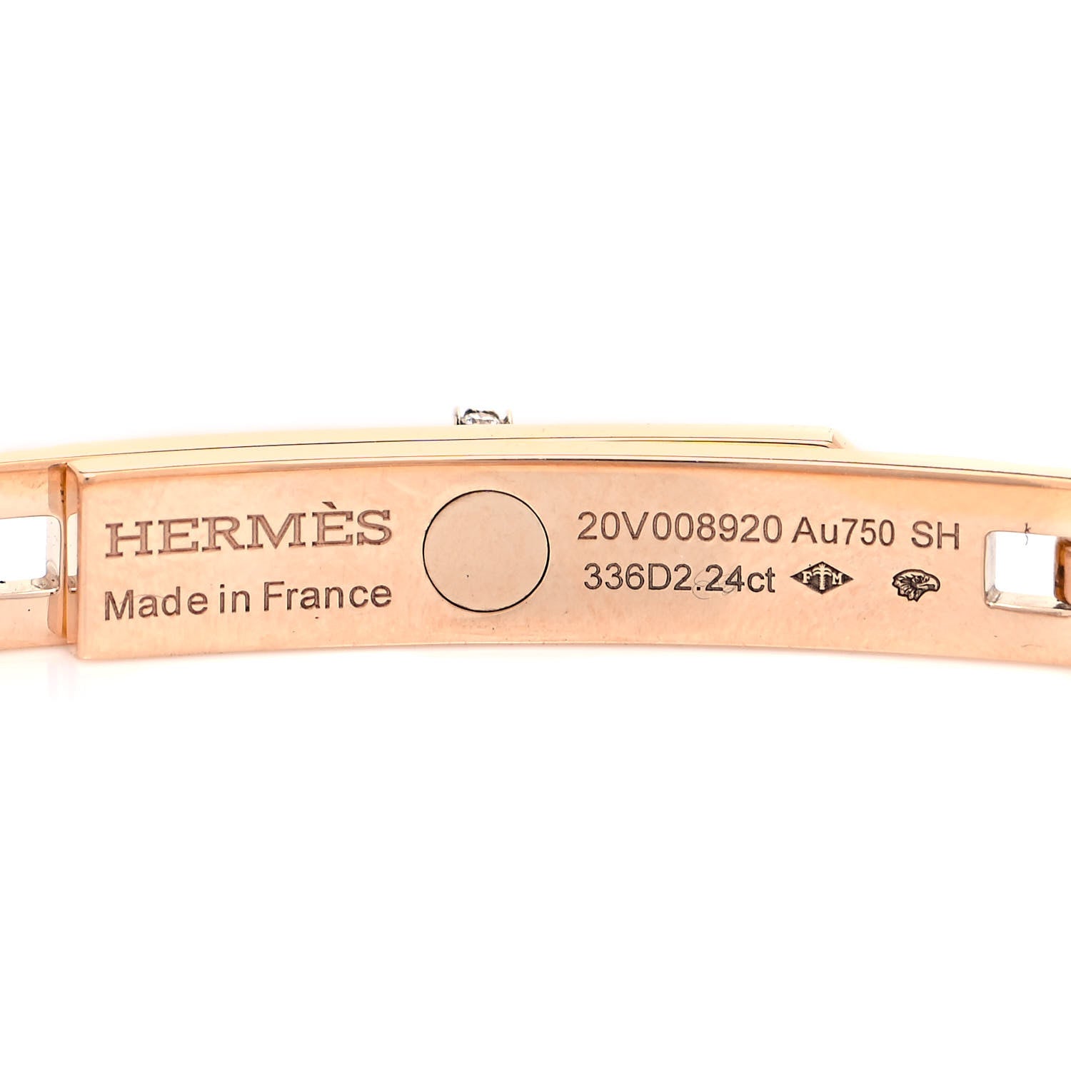 Hermes 18K Yellow Gold Diamond Full Pave PM Kelly Chaine Bracelet SH 4 of 5