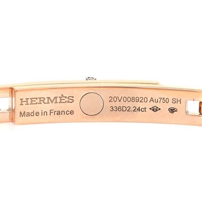 Hermes 18K Yellow Gold Diamond Full Pave PM Kelly Chaine Bracelet SH 4 of 5