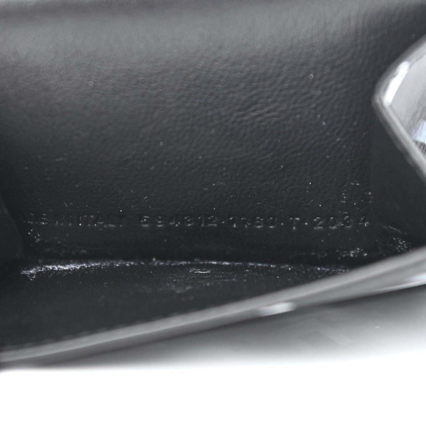 Smooth Calfskin Gradient Logo Mini Cash Tri-Fold Wallet Black Grey