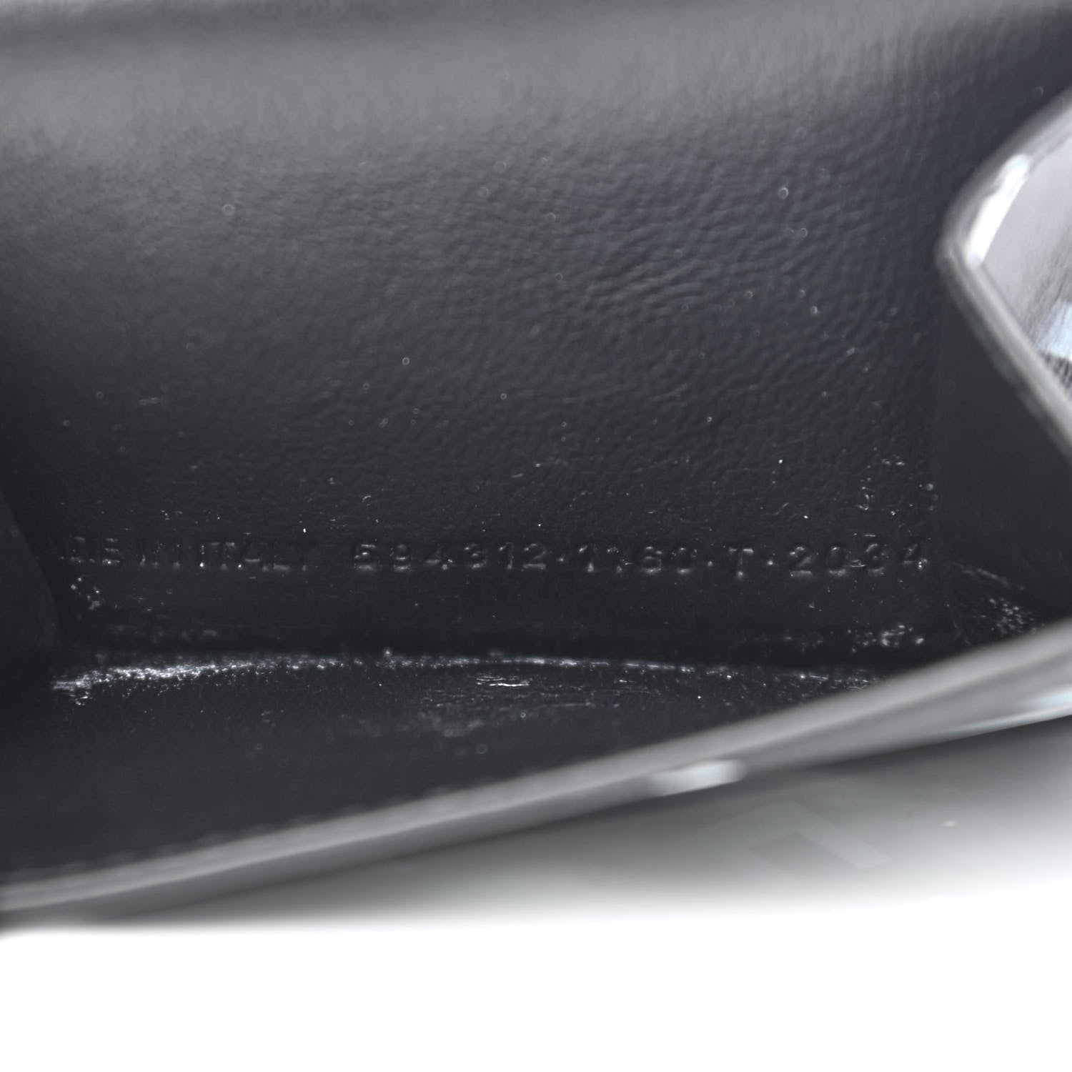 Balenciaga Smooth Calfskin Gradient Logo Mini Cash Tri-Fold Wallet Black Grey 7 of 8