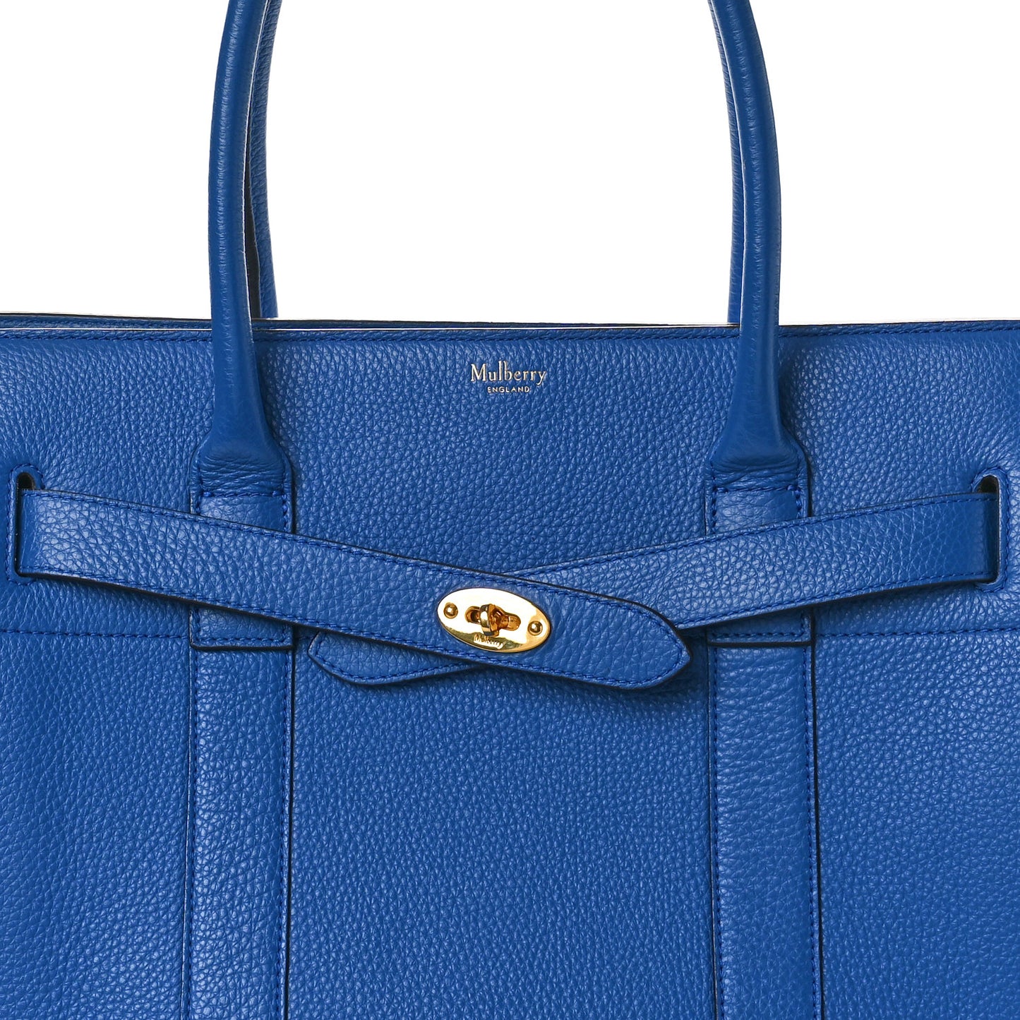 Classic Grain Small Bayswater Zip Tote Porcelain Blue