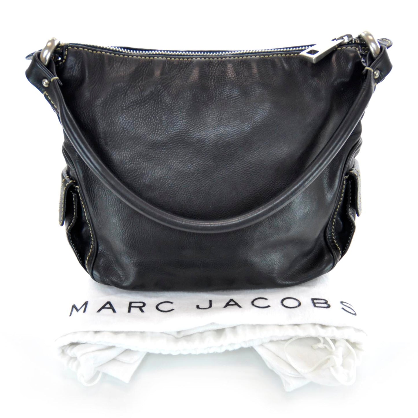 Leather Multipocket Hobo Black