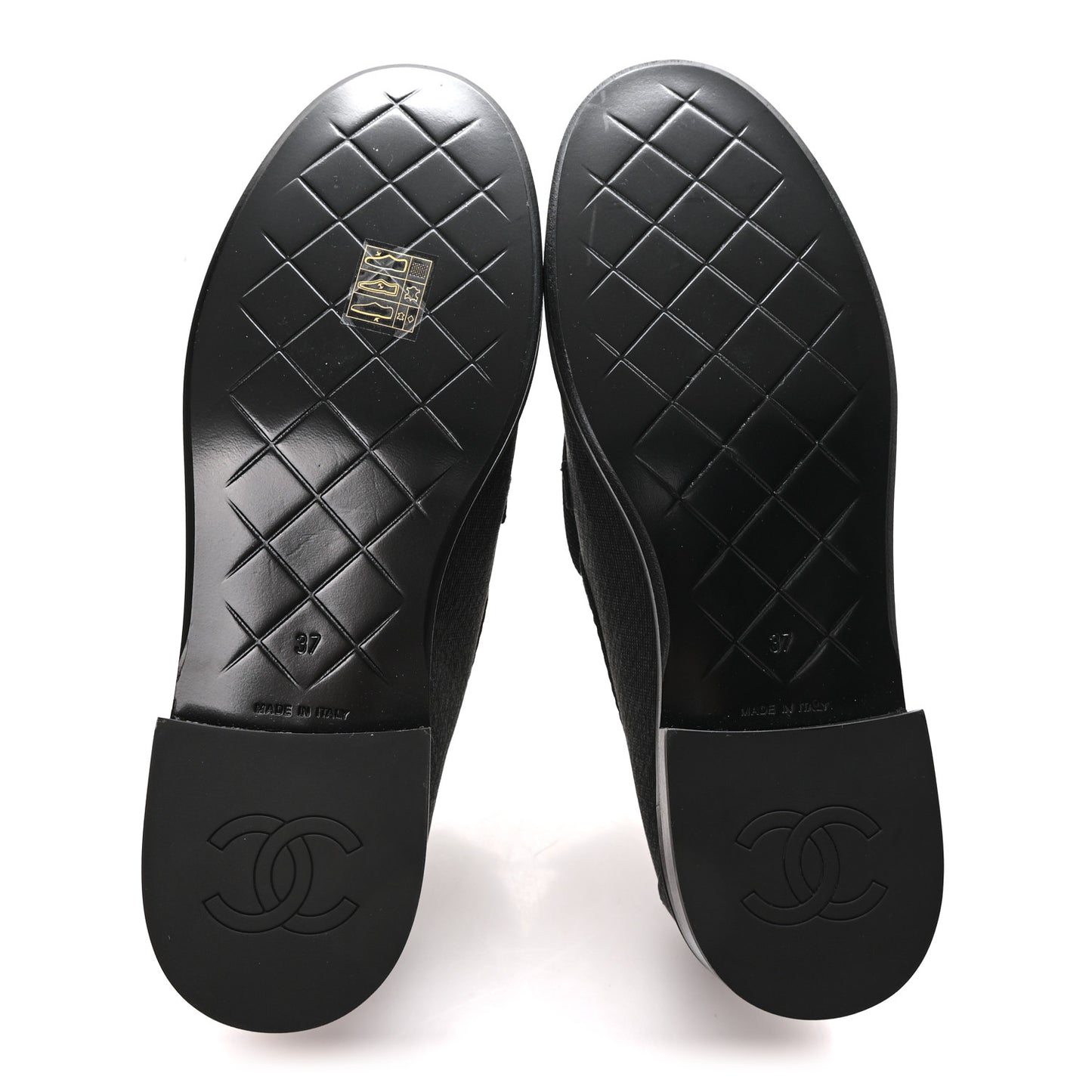 Cotton CC Turnlock Moccasins 37 Black