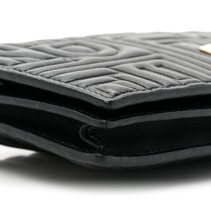 Fendi Nappa Logo Embossed Long Wallet On Chain Black 12 of 12