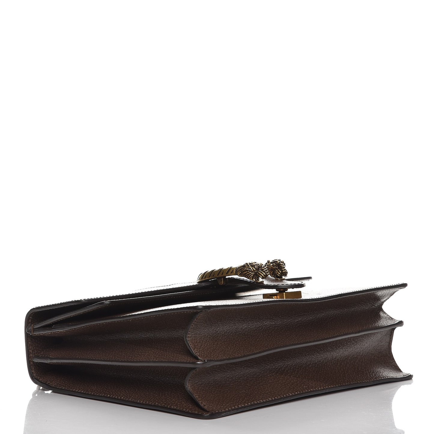 Textured Calfskin Web Medium Dionysus Shoulder Bag New Acero