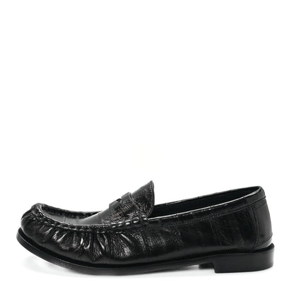 Saint Laurent Supple Eel Le 15 Loafer Penny Slippers 37.5 Black 1 of 10