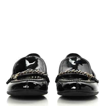 Chanel Patent Chain Loafers 39 Black 2 of 8