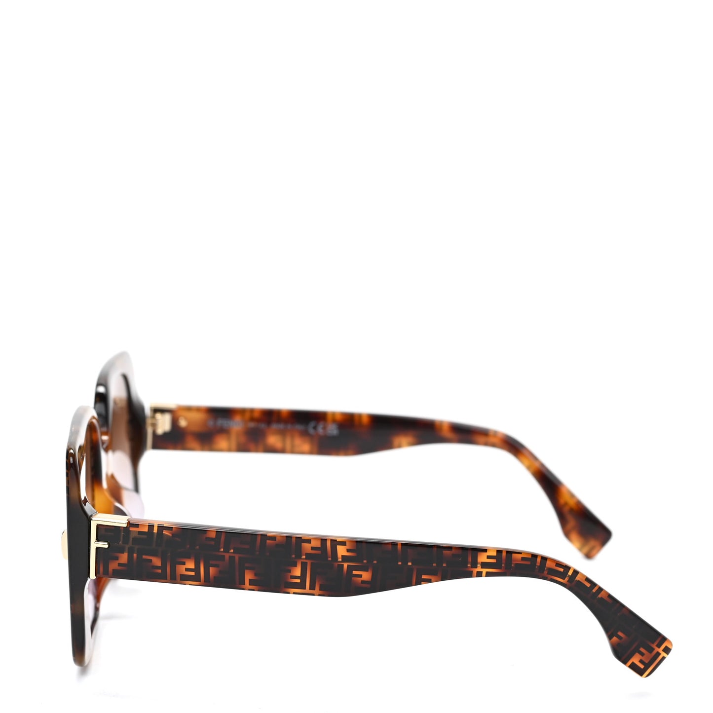 Acetate Fendi Bold Sunglasses FE40036U Havana Black