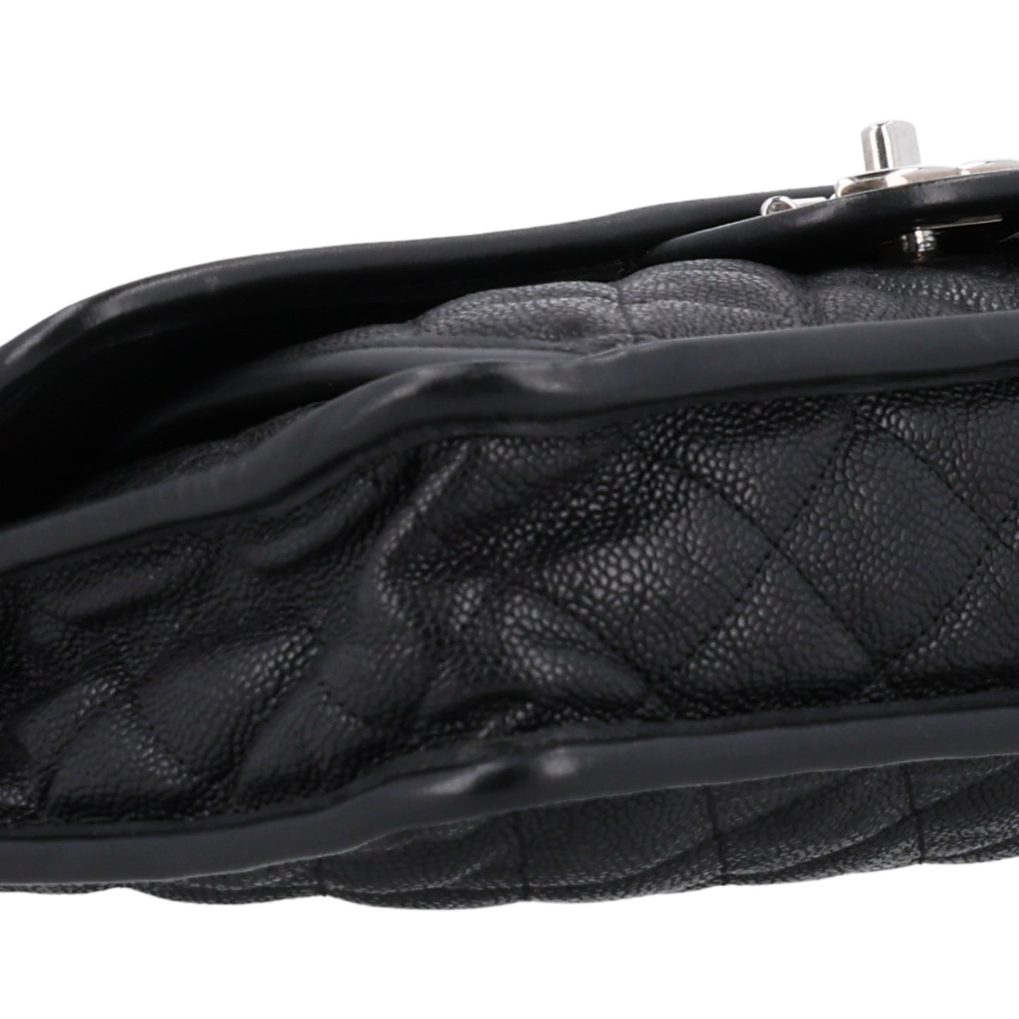 Caviar Quilted Medium French Riviera Flap Black