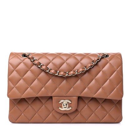 Chanel Lambskin Quilted Medium Double Flap Brown 1 of 11