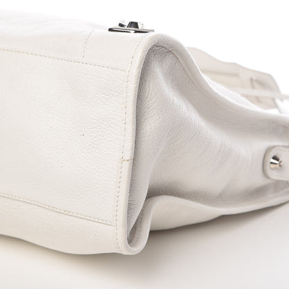 Balenciaga Chevre Silver Metallic Edge Hardware City White 13 of 15