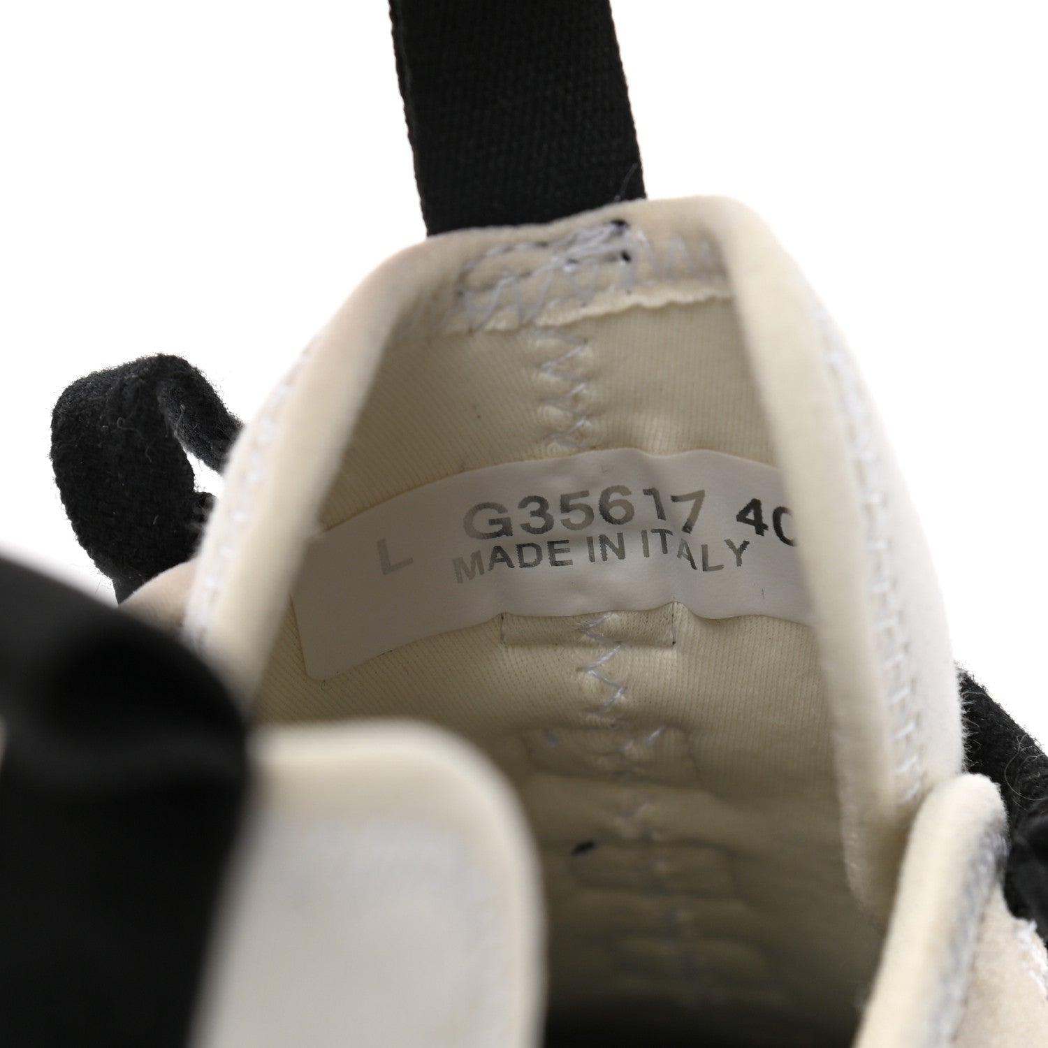 Chanel Velvet Calfskin Mixed Fibers CC Sneakers 40 Ivory Black 8 of 8