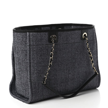Chanel Lurex Straw Small Deauville Tote Black 3 of 10