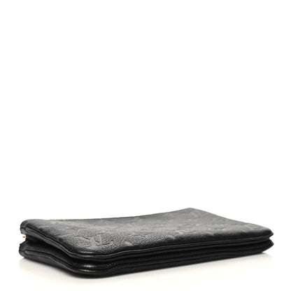 Louis Vuitton Empreinte Double Zip Pochette Black 4 of 10