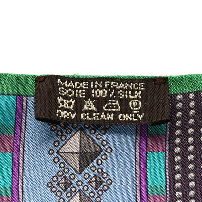 Hermes Silk Colliers De Chiens Twilly Emeraude Fuchsia Mauve 3 of 4