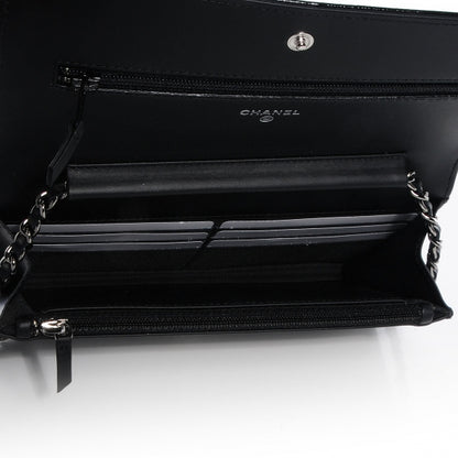 Chanel Patent Caviar Timeless CC Wallet on Chain WOC Black 6 of 9