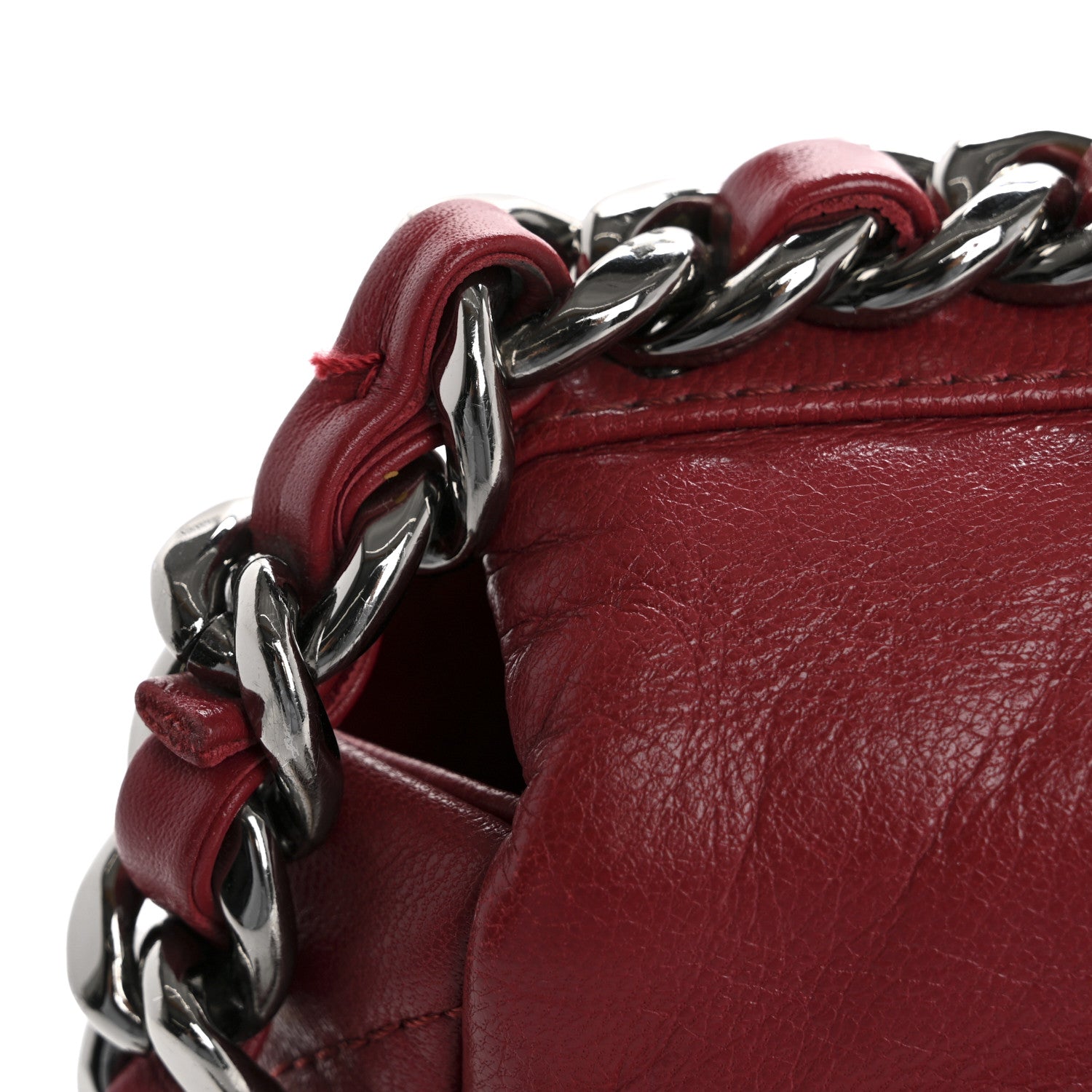Chanel Goatskin Quilted Medium Chanel 19 Flap Red 13 of 15