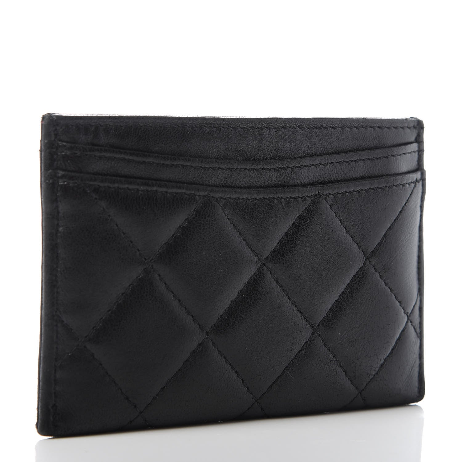 Chanel Lambskin Quilted Card Holder Black 3 of 10