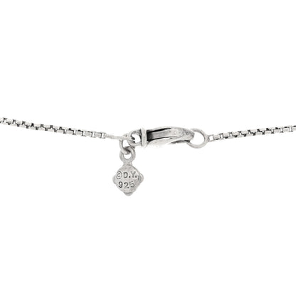 David Yurman Sterling Silver Diamond Open Heart Cable Necklace 4 of 4