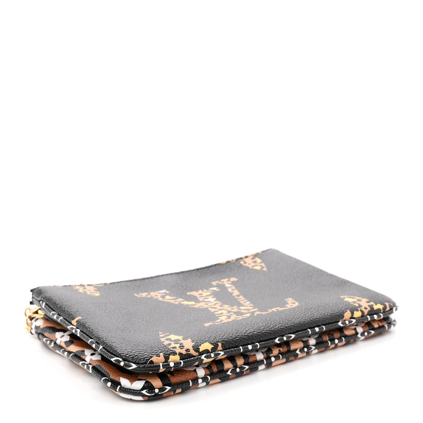 Monogram Giant Jungle Pochette Double Zip Black