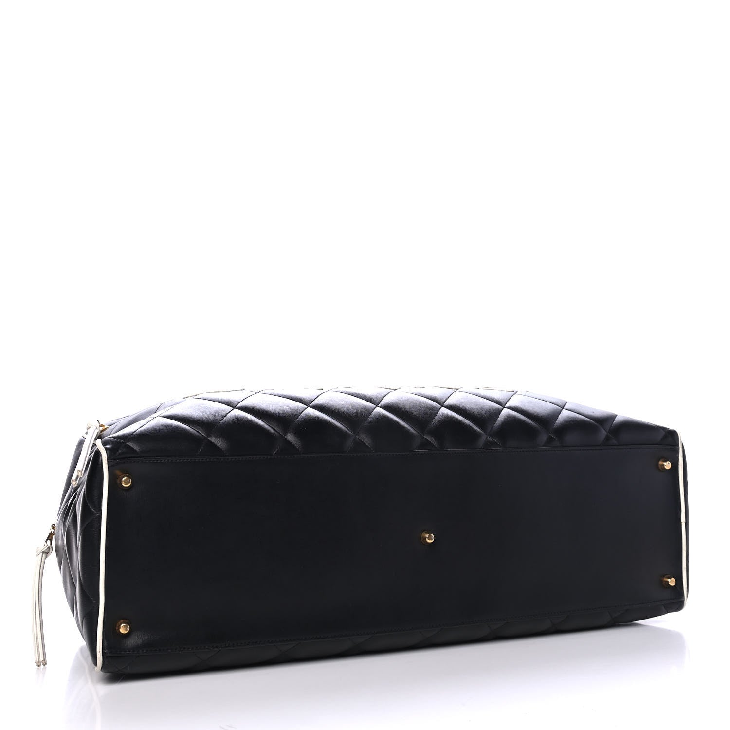 Chanel Calfskin Quilted Large Bowler Black 3 of 4