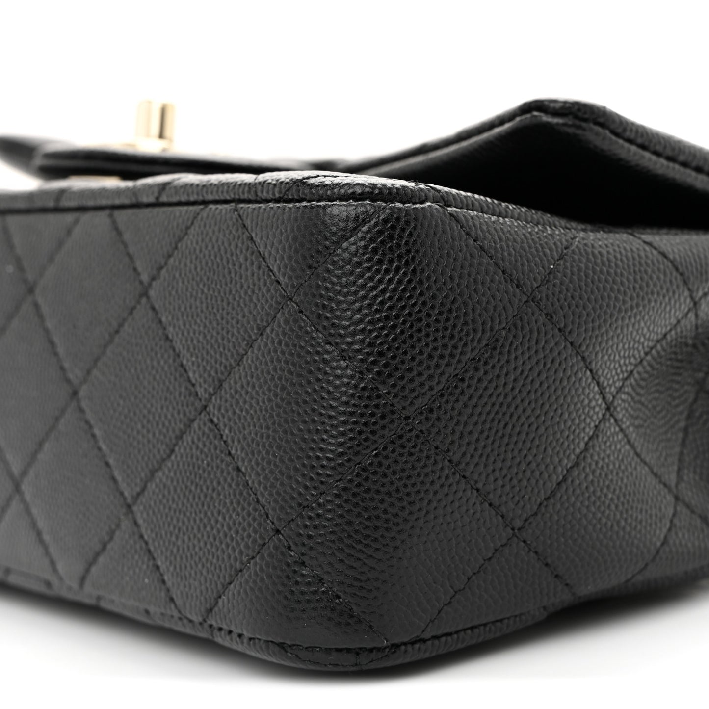 Caviar Quilted Mini Rectangular Flap Black