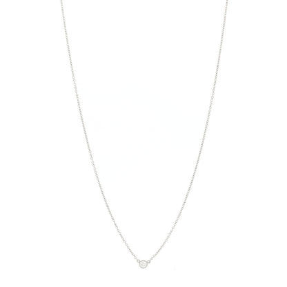 Tiffany Platinum Diamond .12ct Elsa Peretti Diamonds By The Yard Pendant Necklace 1 of 5