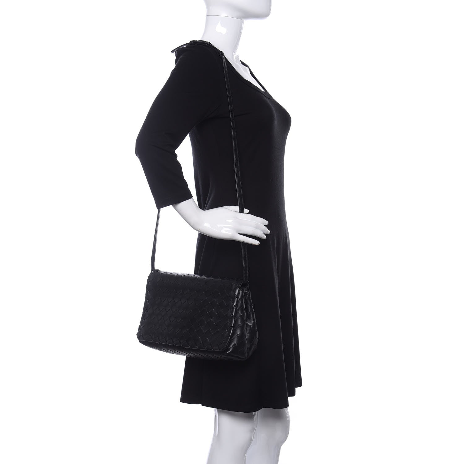 Bottega Veneta Nappa Intrecciato Crossbody Black 2 of 9