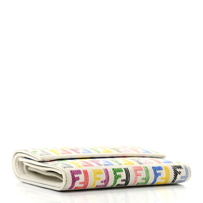Fendi Zucchino Spalmati FF Multicolor Tri-fold Wallet White Multicolor 4 of 8