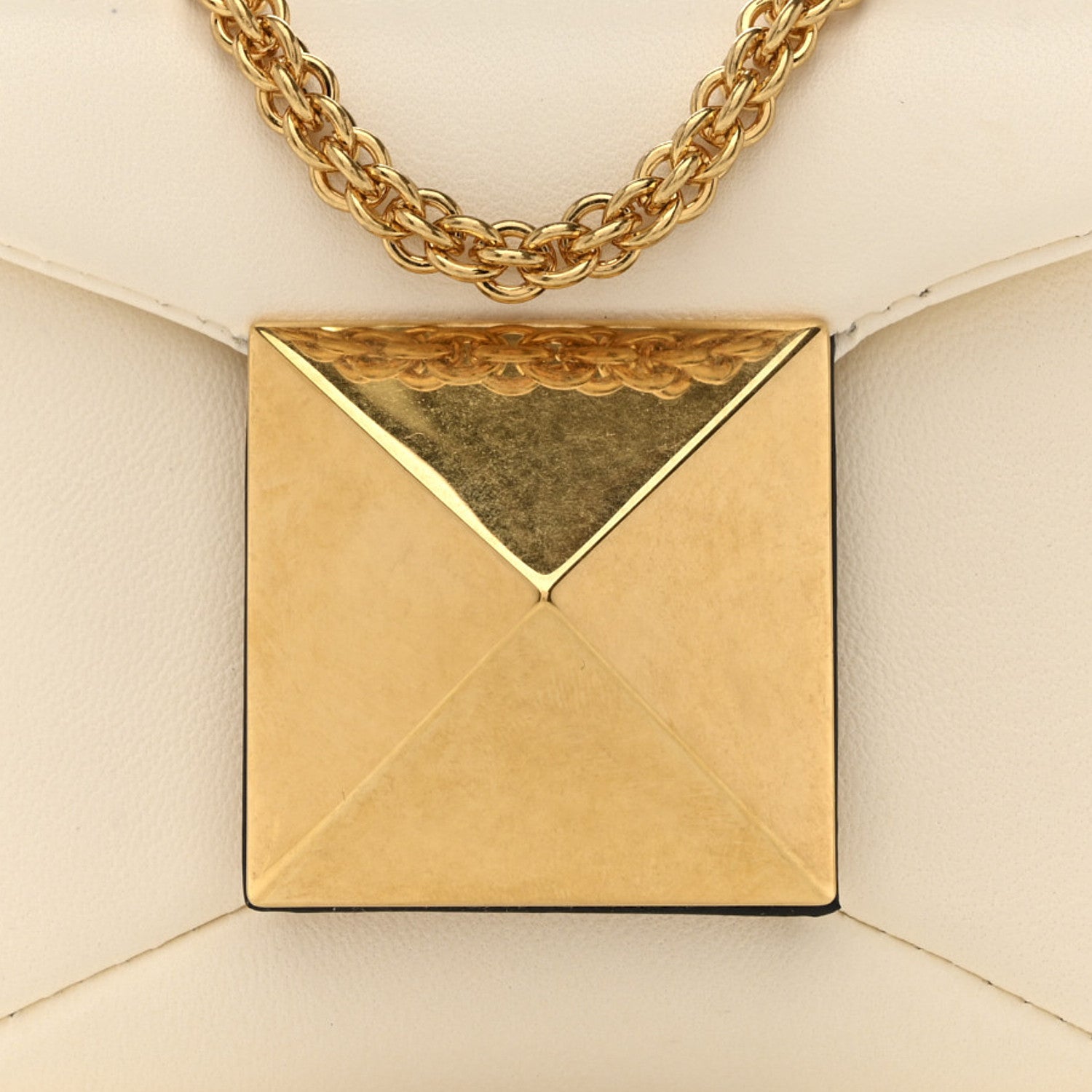 Valentino Garavani Nappa Micro One Stud Chain Bag Ivory 8 of 10