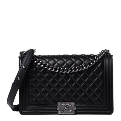 Chanel Lambskin Quilted New Medium Boy Flap Black 1 of 12