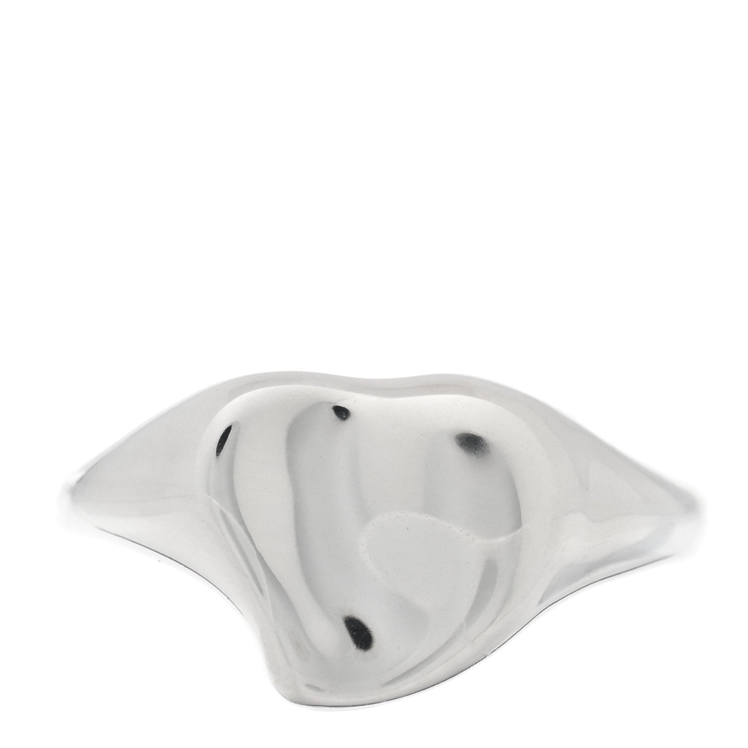 Tiffany Sterling Silver Elsa Peretti Full Heart Ring 49 4.75 1 of 5