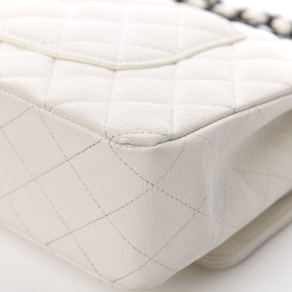 Chanel Crumpled Calfskin Quilted Medium Double Flap White 11 of 14