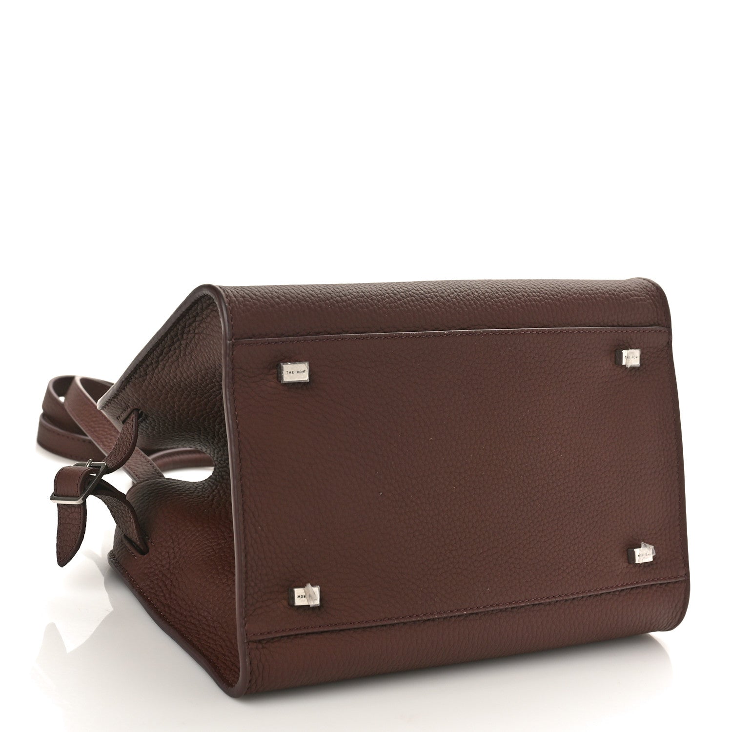 The Row Grained Calfskin Soft Margaux 10 Bag Dark Mocha 4 of 8