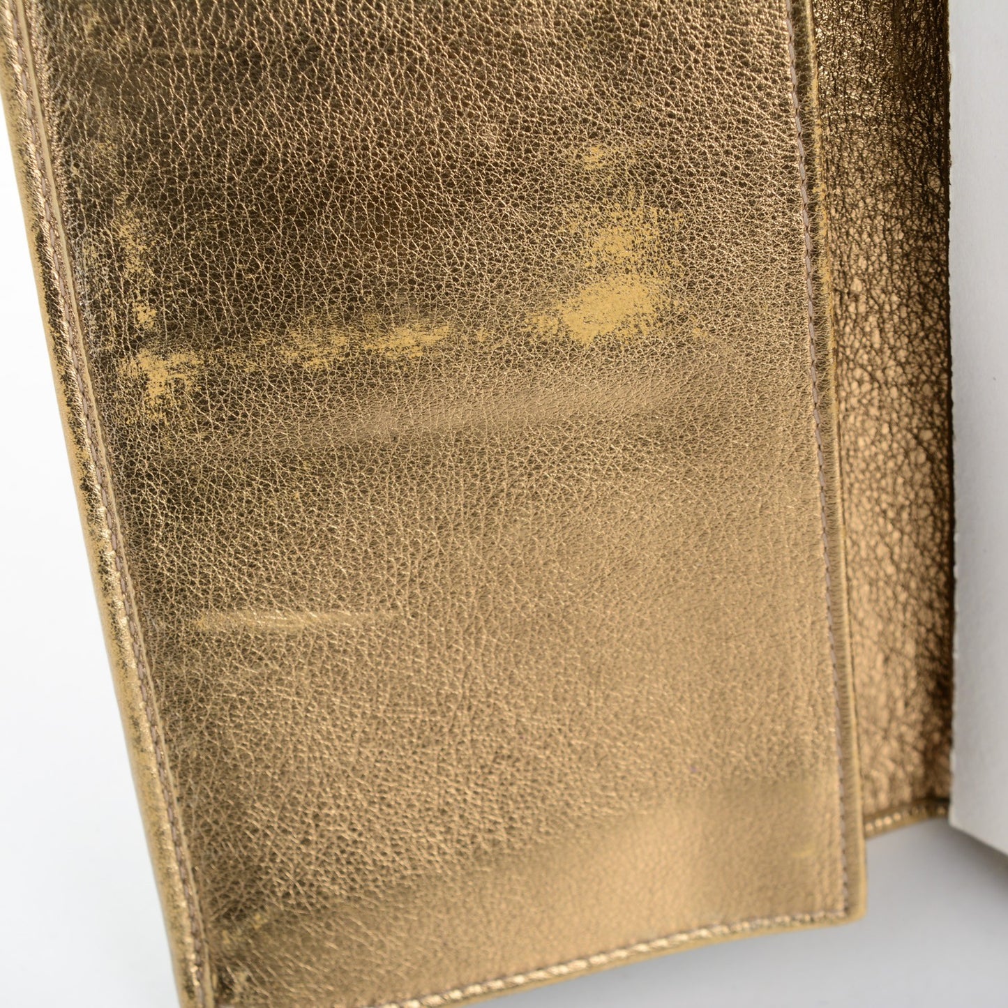 Satin Monogram Abbey Continental Wallet Gold