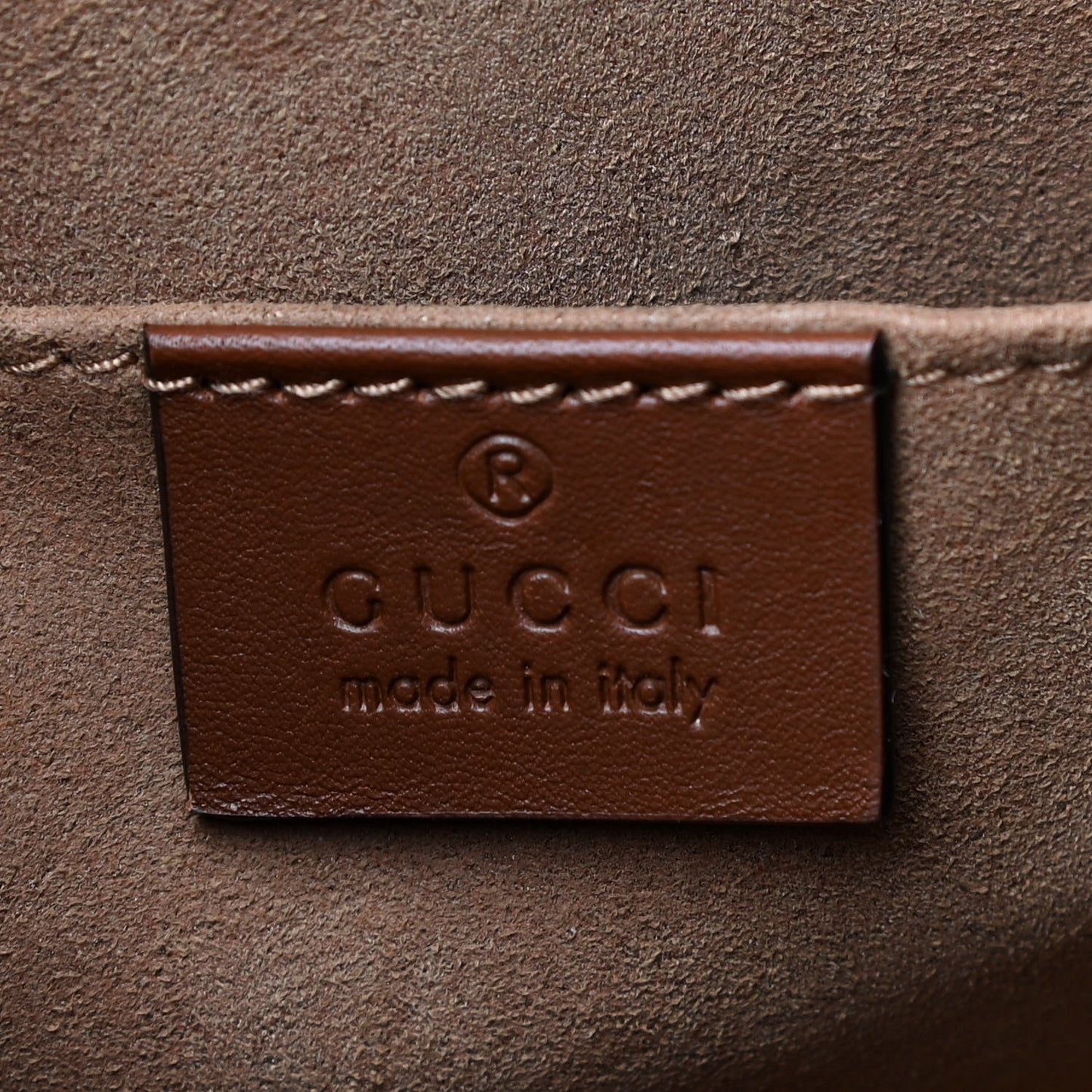 GG Supreme Monogram Calfskin Small Padlock Tote Beige Ebony Tuscany