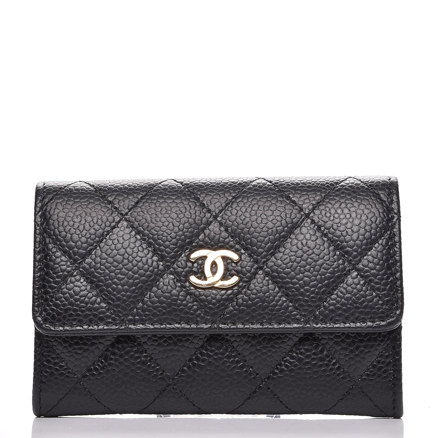 Chanel Caviar Quilted Flap Card Holder Black 1 of 11