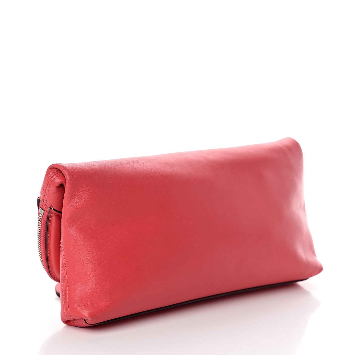 Nappa Padlock Skull Clutch Red