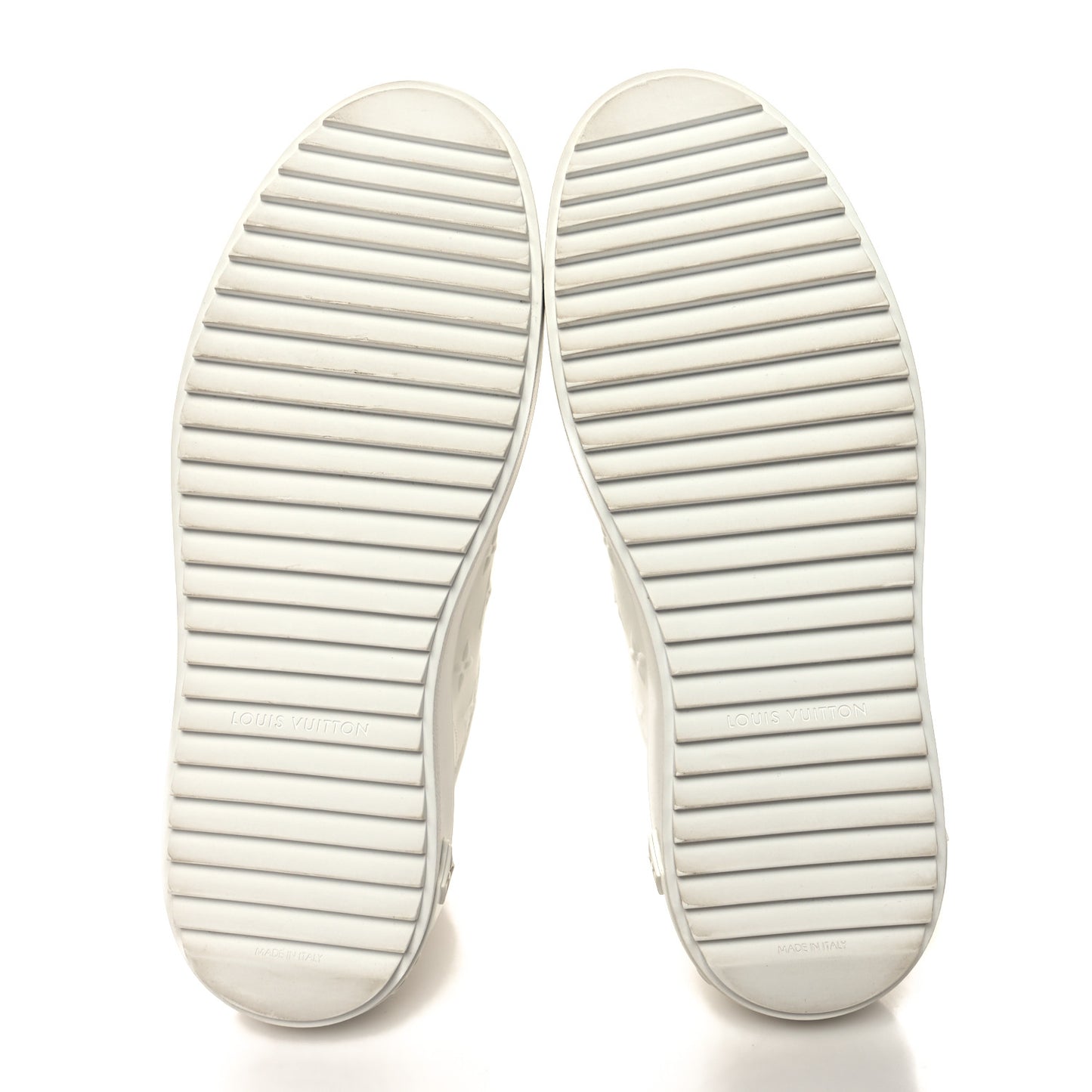Lambskin Embossed Monogram Time Out Sneakers 39 White