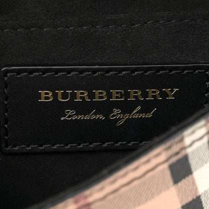 Burberry Calfskin Haymarket Check Large Bridle Saddle Bag Natural 6 of 13