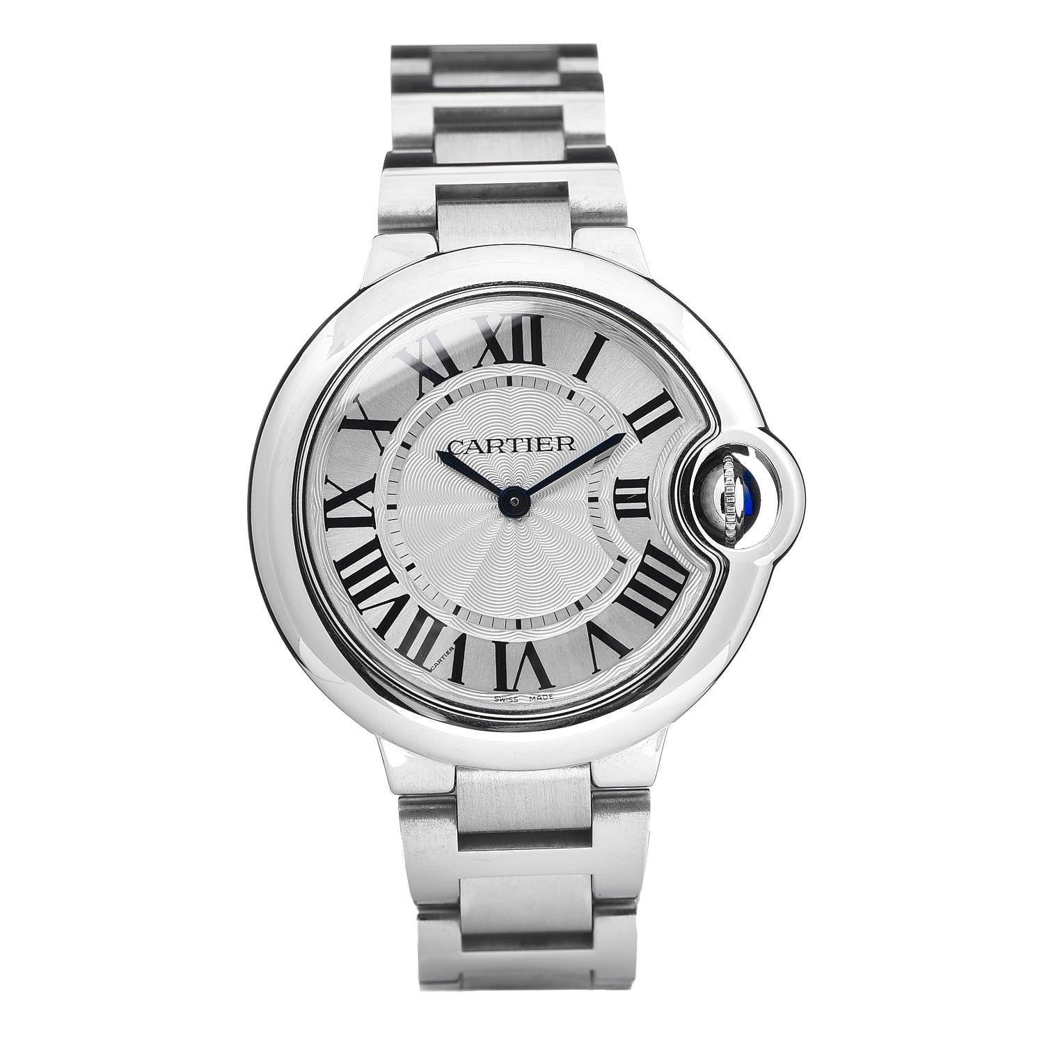 Cartier Stainless Steel 33mm Ballon Bleu De Quartz Watch 1 of 7