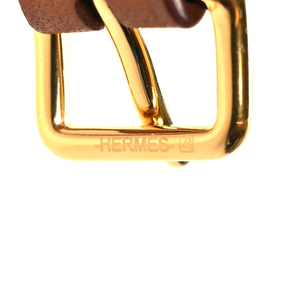 Hermes Calfskin Entrelacs Cuff Bracelet T2 Gold 4 of 7