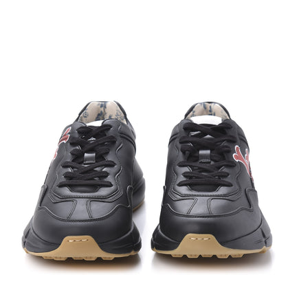 Gucci X MLB Calfskin LA Dodgers Mens Rhyton Sneakers 8 Black 2 of 10