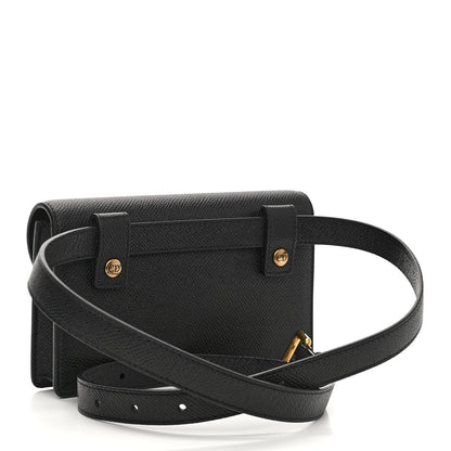 Christian Dior Grained Calfskin Saddle Belt Bag Black 2 of 8