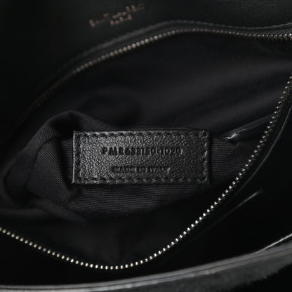 Saint Laurent Calf Hair Matelasse Monogram Medium Niki Chain Satchel Black 7 of 12
