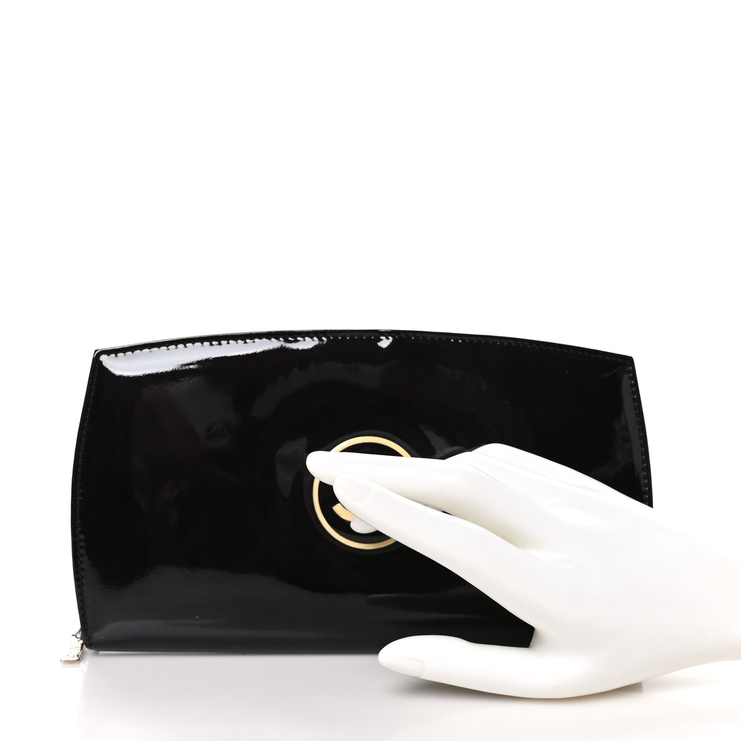 Patent Trousse Maquil Wallet Black